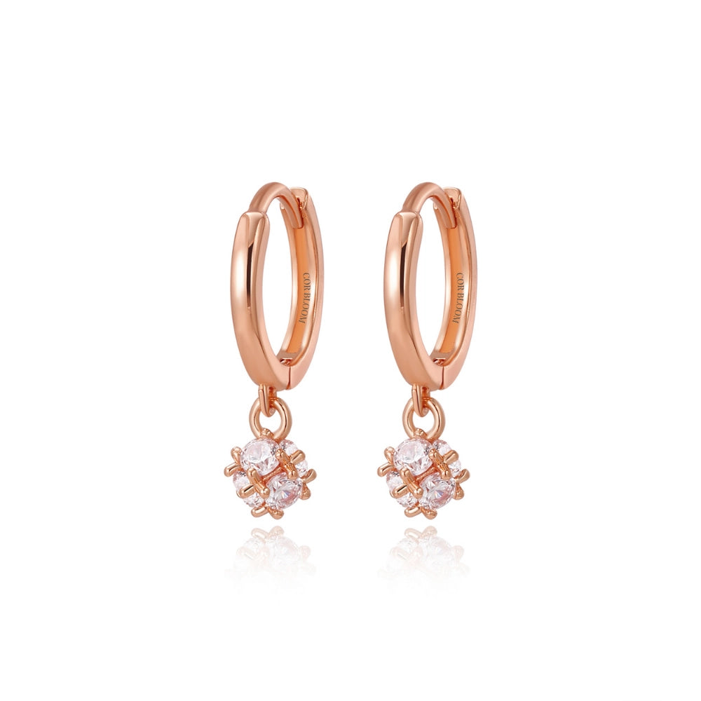 Small Sparkling Crystal Ball Earrings