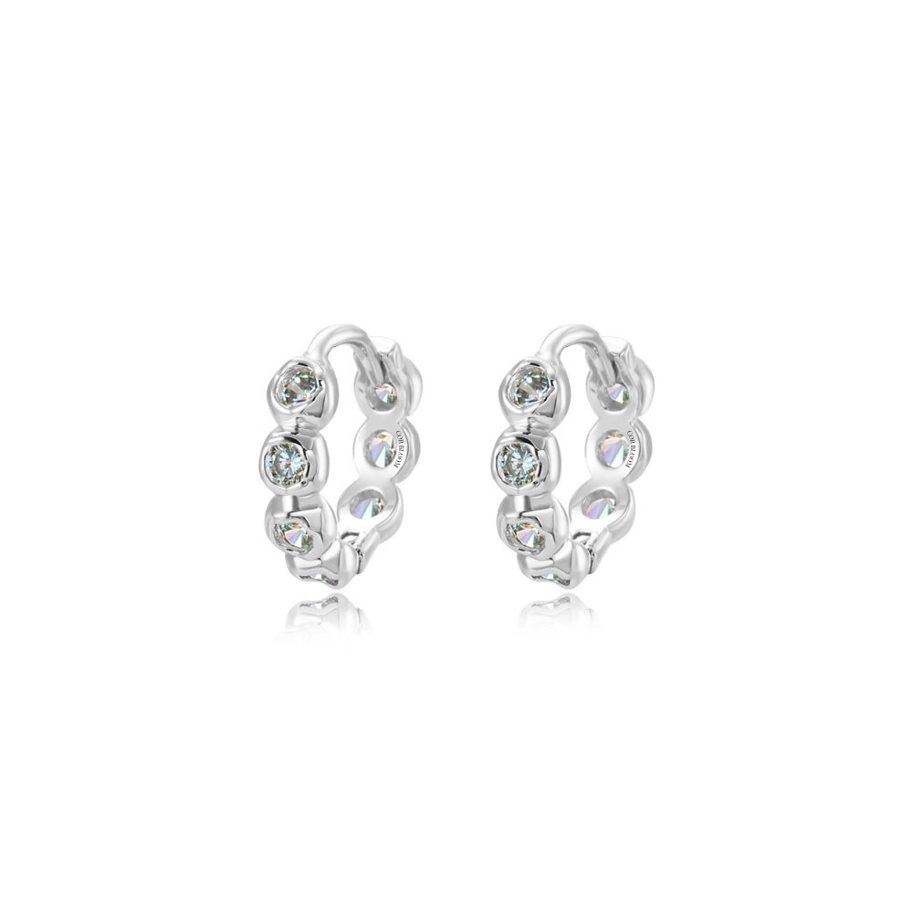 Agora Hoop Earrings - Light Aquamarine
