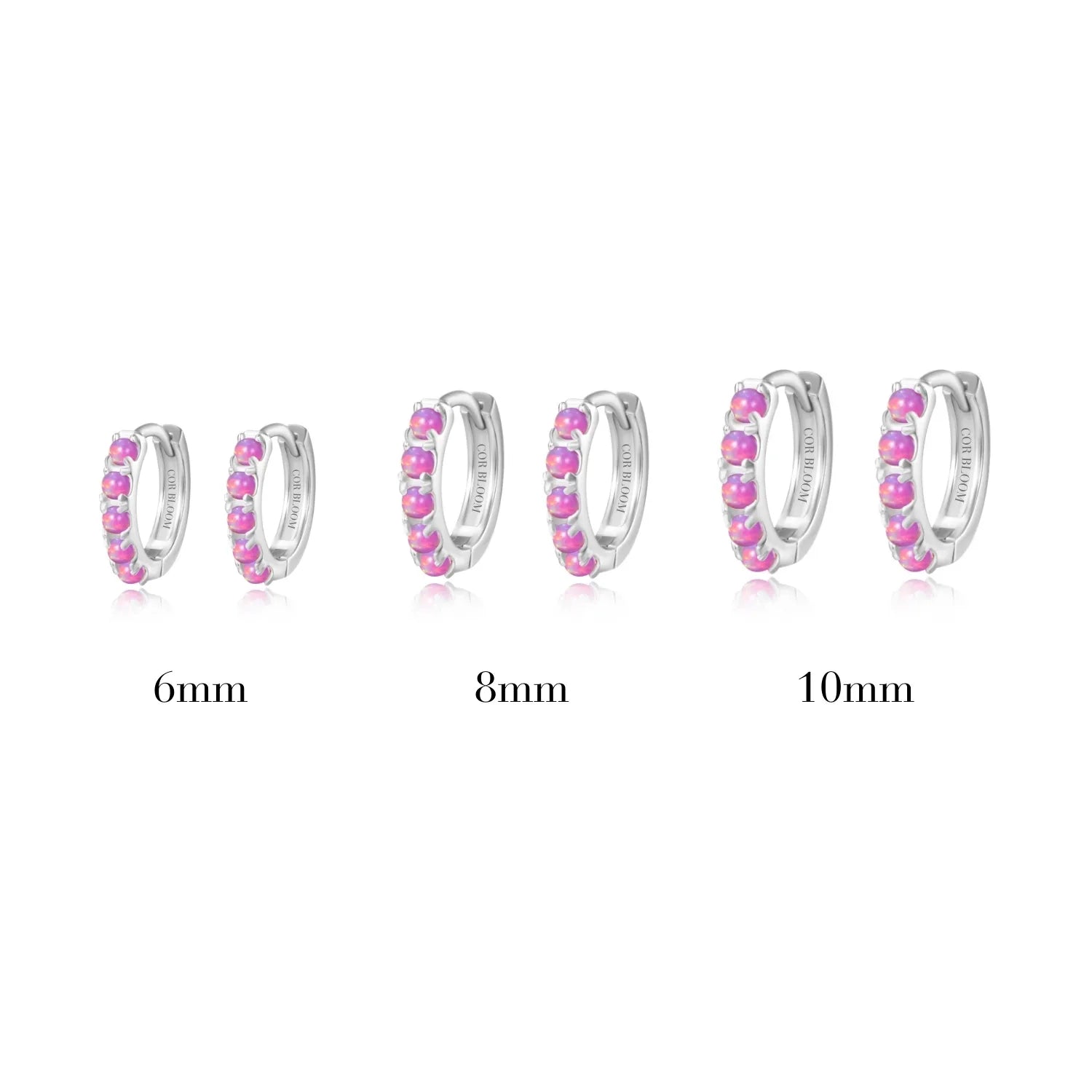 Yianna Violet Flame Opal Hoop Earrings