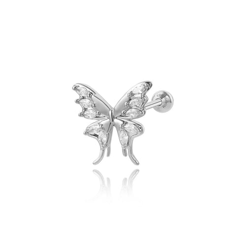 Rebirth Liquid Butterlfy Screw Back Stud Earring