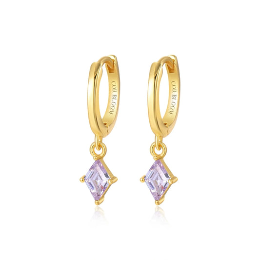 Alaia Light Purple Kite Hoop Earrings