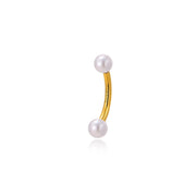 Titanium Duo Pearl Curved Barbell