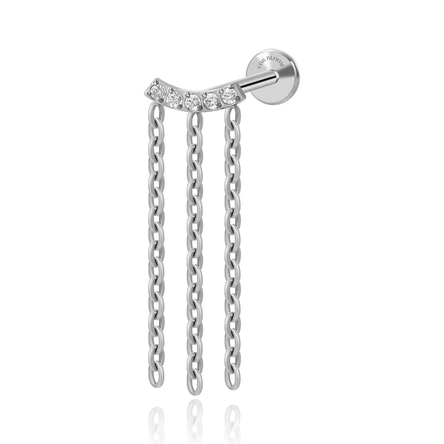 Titanium Rhythm of The Wind Flat Back Stud