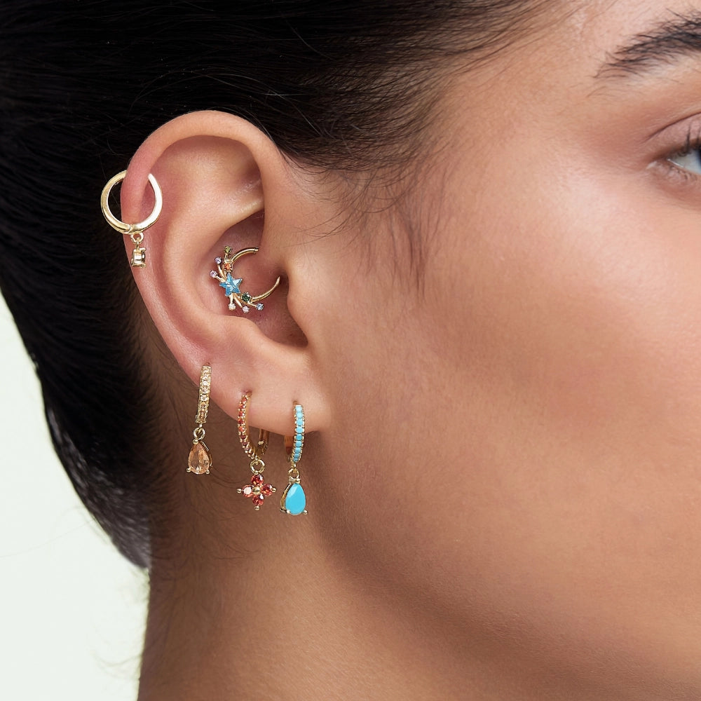 Champagne Perry Waterdrop Hoop Earrings