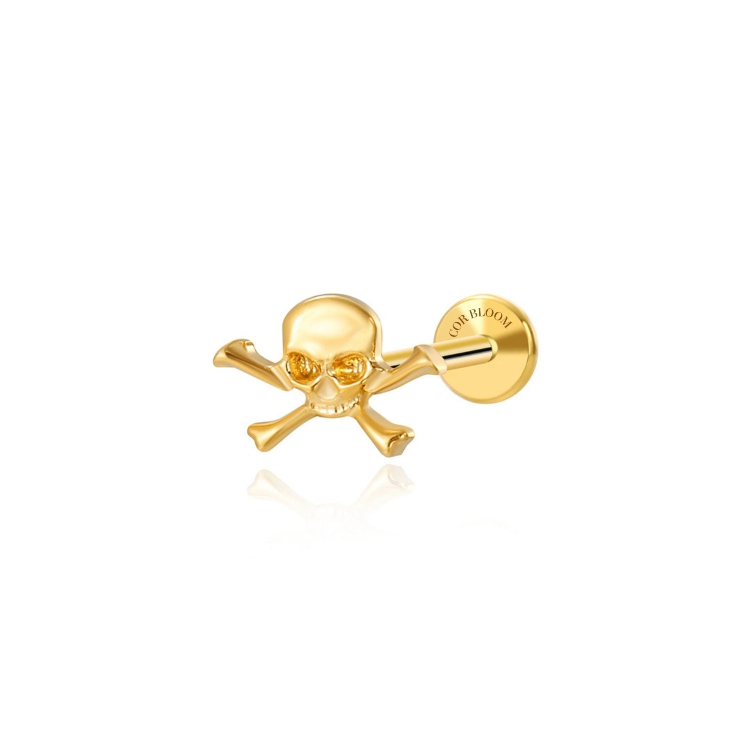 Titanium Secret Skull Piercing Stud