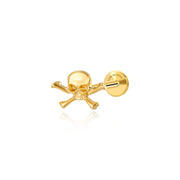 Titanium Secret Skull Piercing Stud