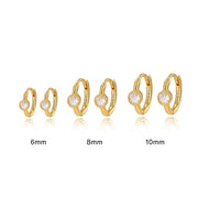 Lyanna Solitaire Hoop Earrings