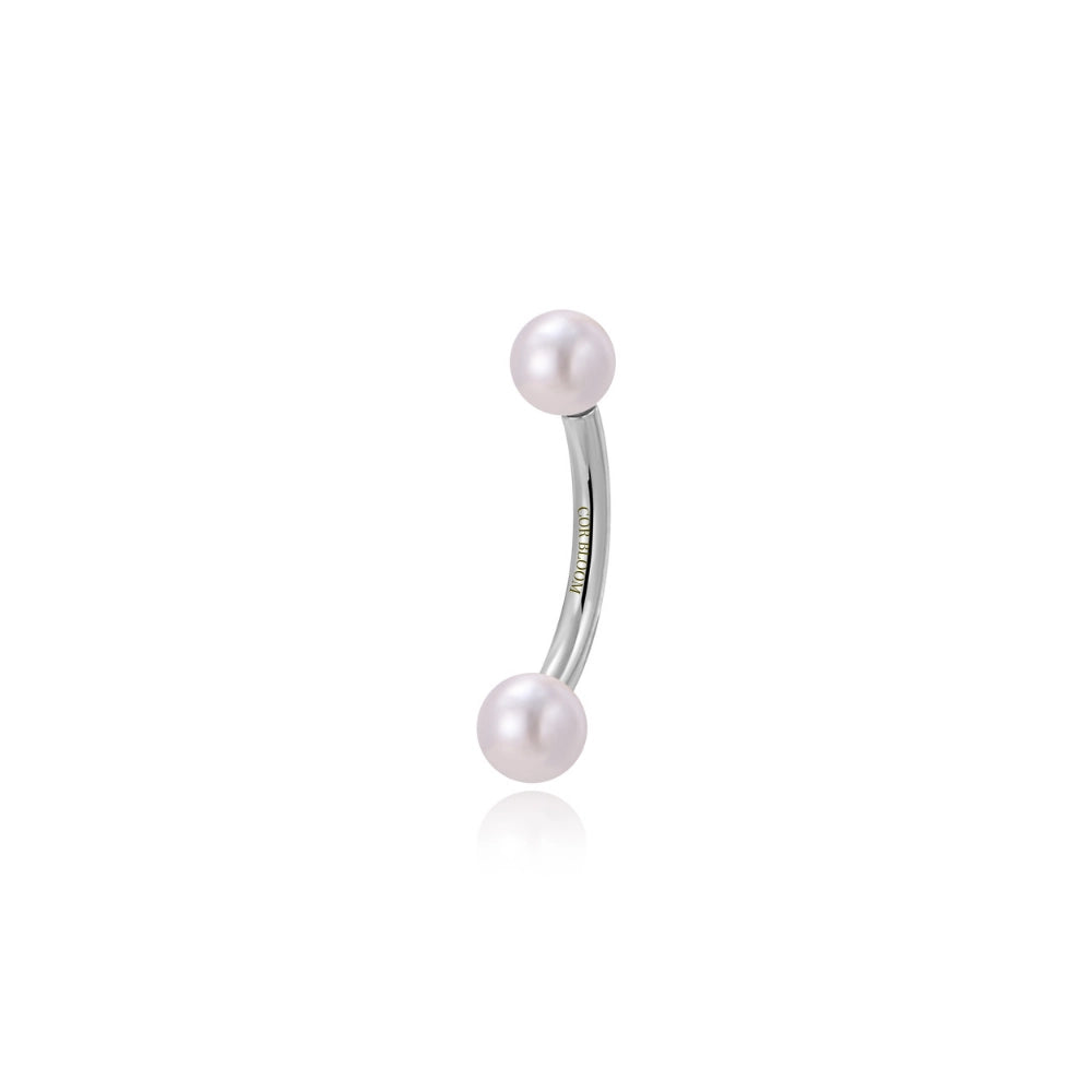 Titanium Duo Pearl Curved Barbell