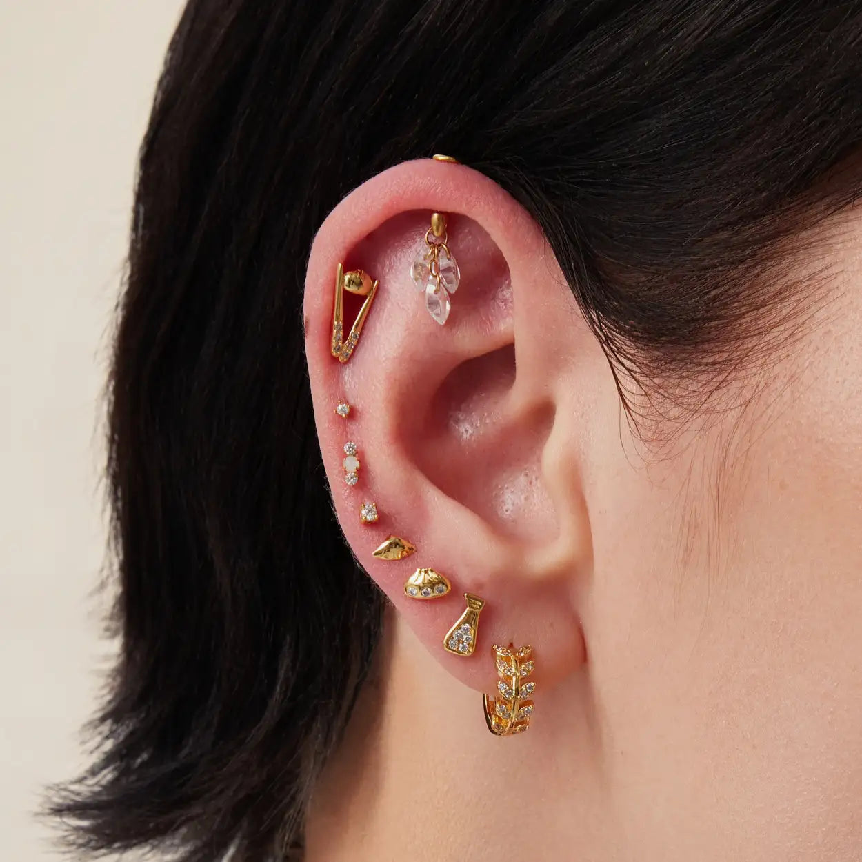 Magical Sauce Bottle Flat Back Stud - Amethyst