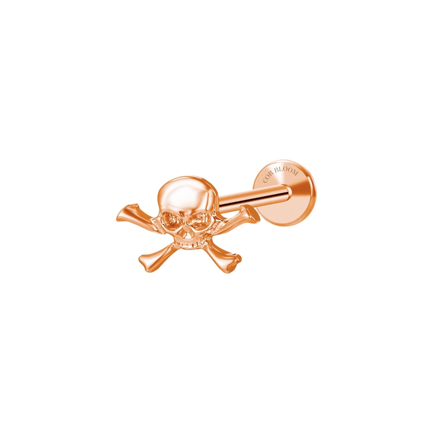 Titanium Secret Skull Piercing Stud