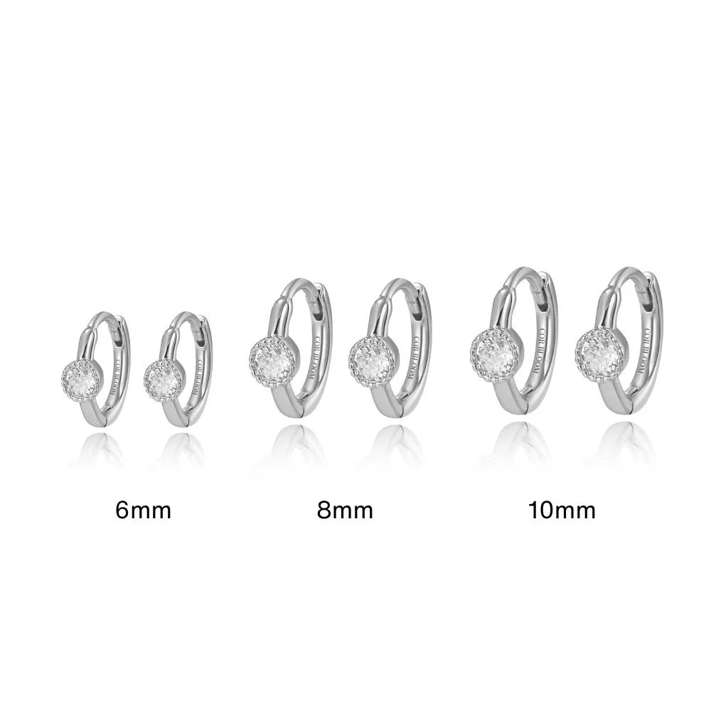 Lyanna Solitaire Hoop Earrings