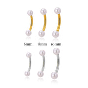 Titanium Duo Pearl Curved Barbell