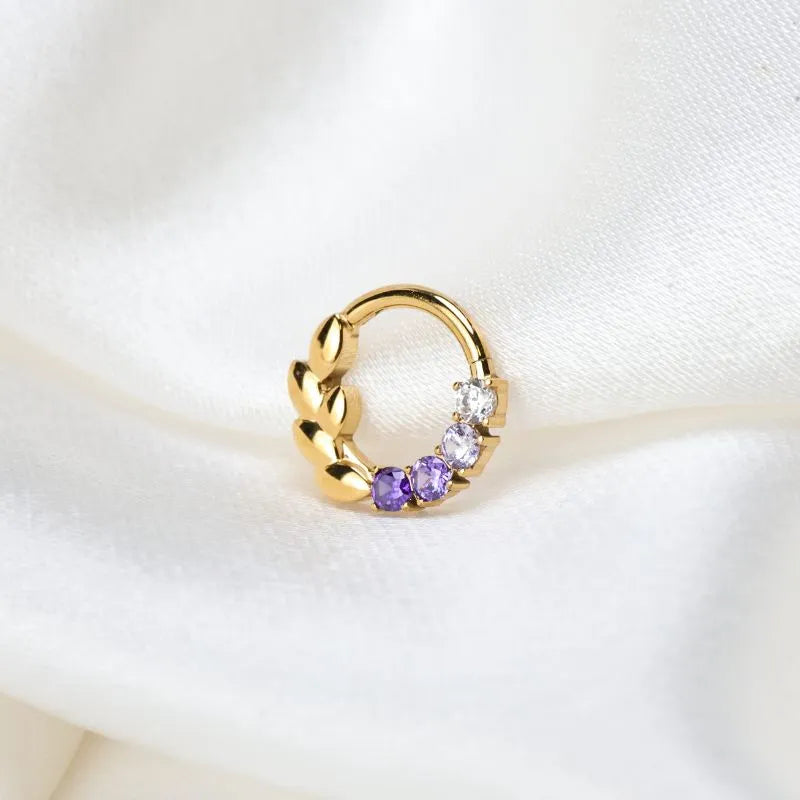 Titanium Jemma Ear Of Rice Clicker - Gradient Amethyst