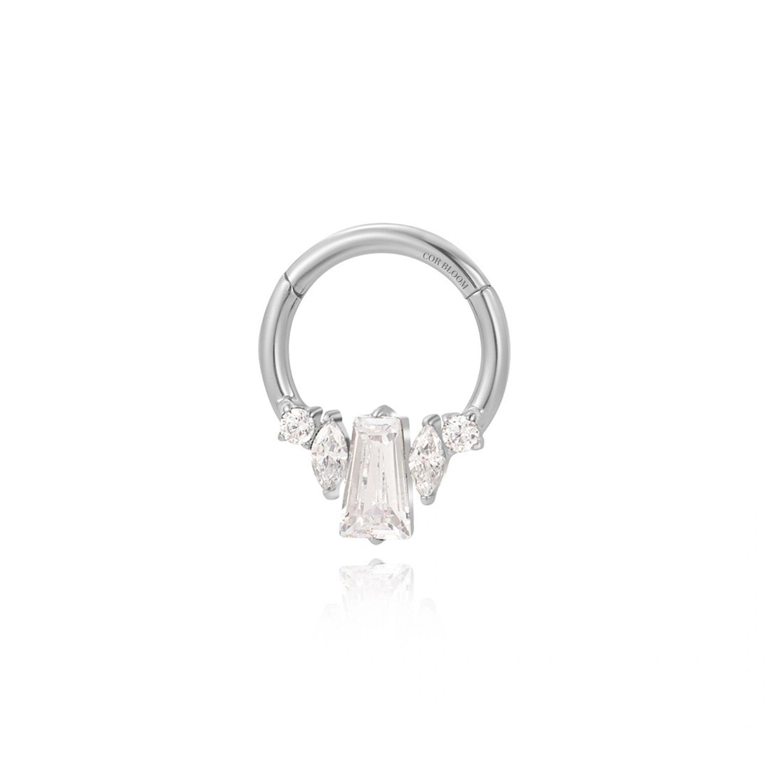 Titanium Vesta Diamond Baguette Clicker
