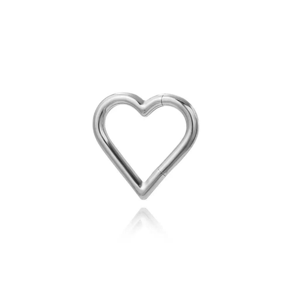 Titanium Heart Daith Hoop | Septum Clicker
