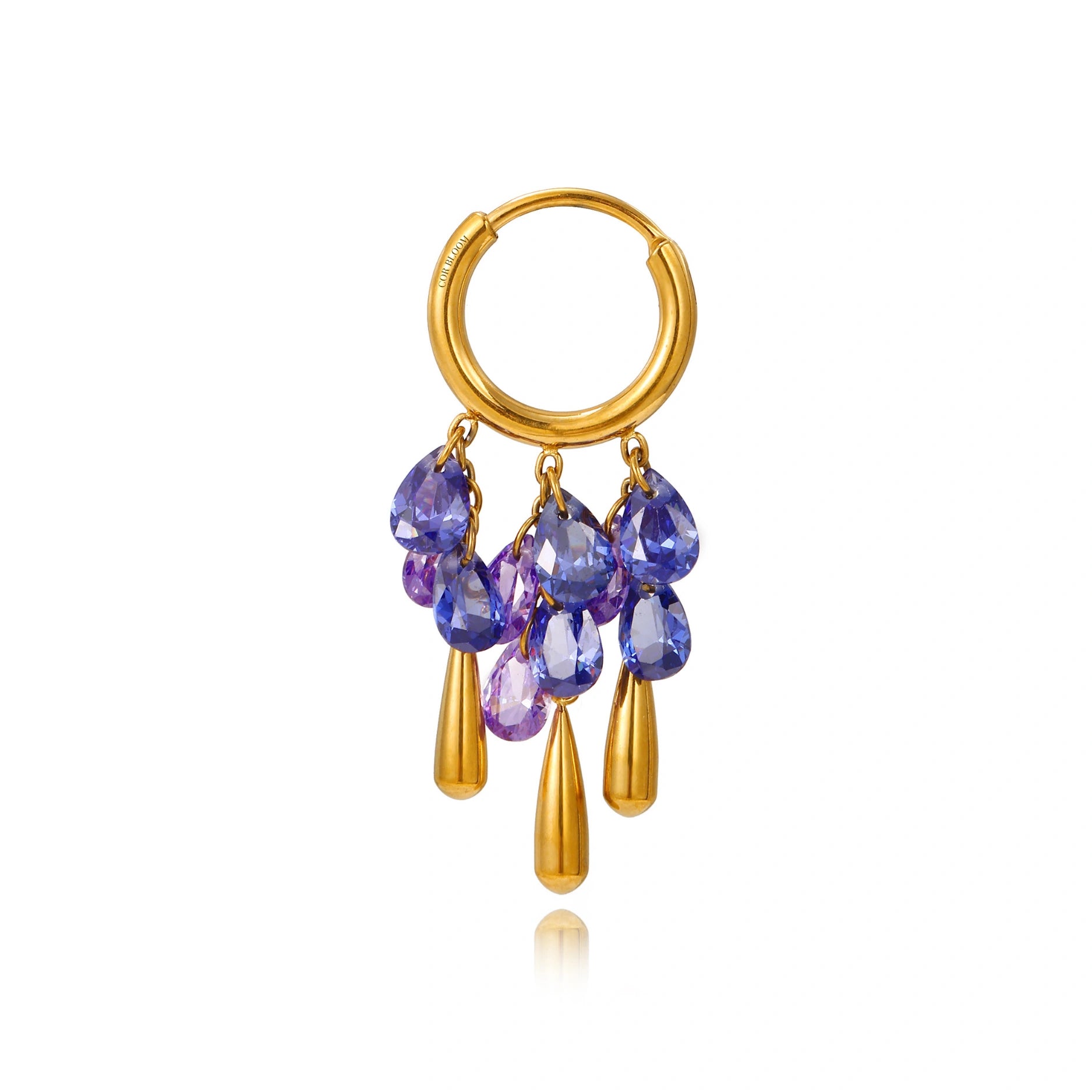 Titanium Kalliope Tanzanite & Amethyst Grape Cascade Clicker