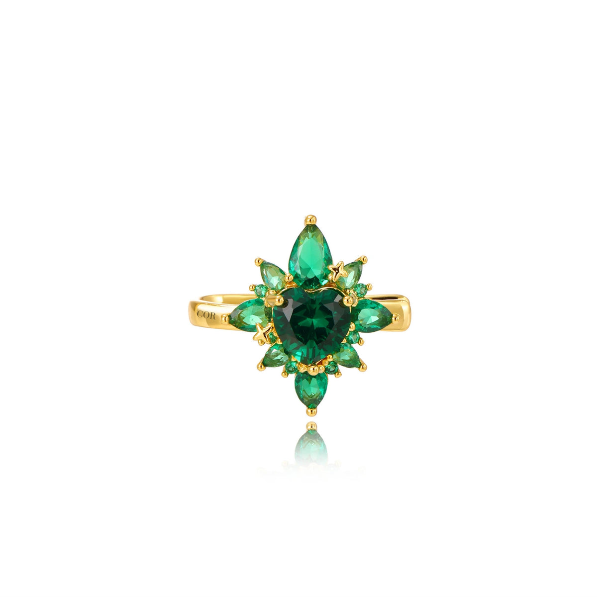 Rua Green Starlight Heart Ear Cuff