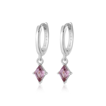 Alaia Amethyst Kite Hoop Earrings