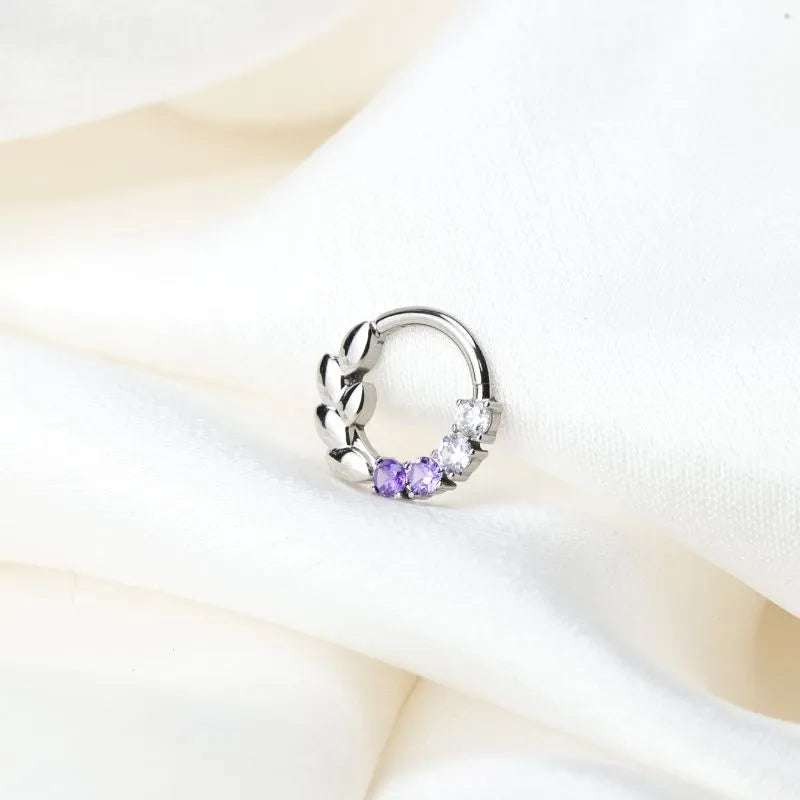 Titanium Jemma Ear Of Rice Clicker - Gradient Amethyst