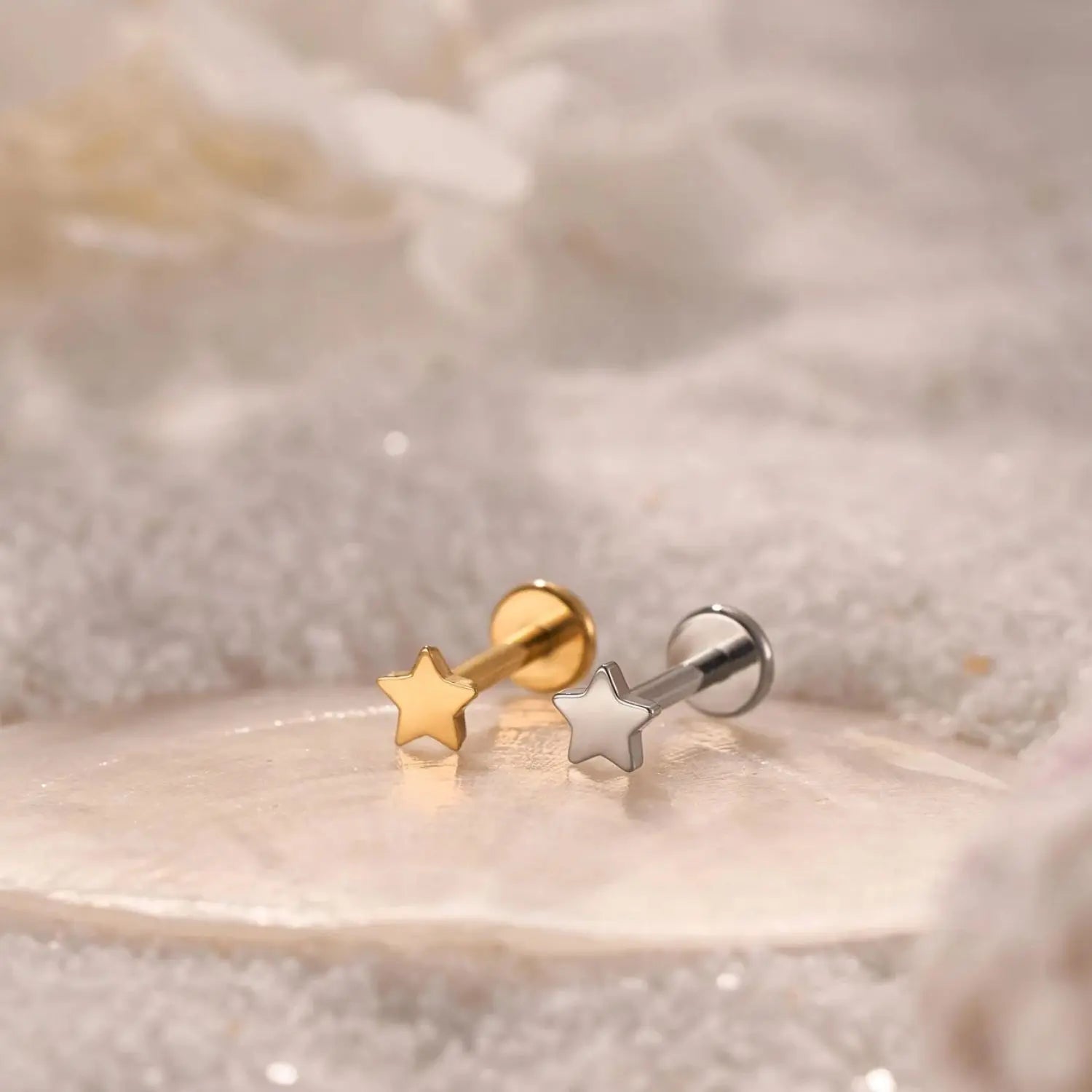 Titanium Mini Star Flat Back Stud