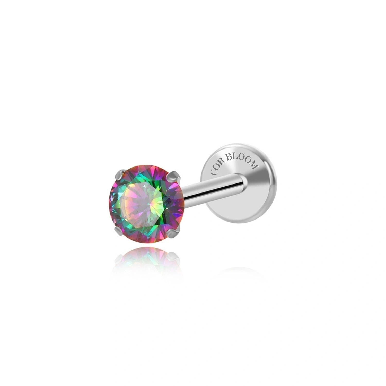Titanium Multisize Dark Iridescent Stud (Push Pin)