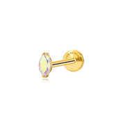 Titanium Elynn Northern Light Marquise Flat Back