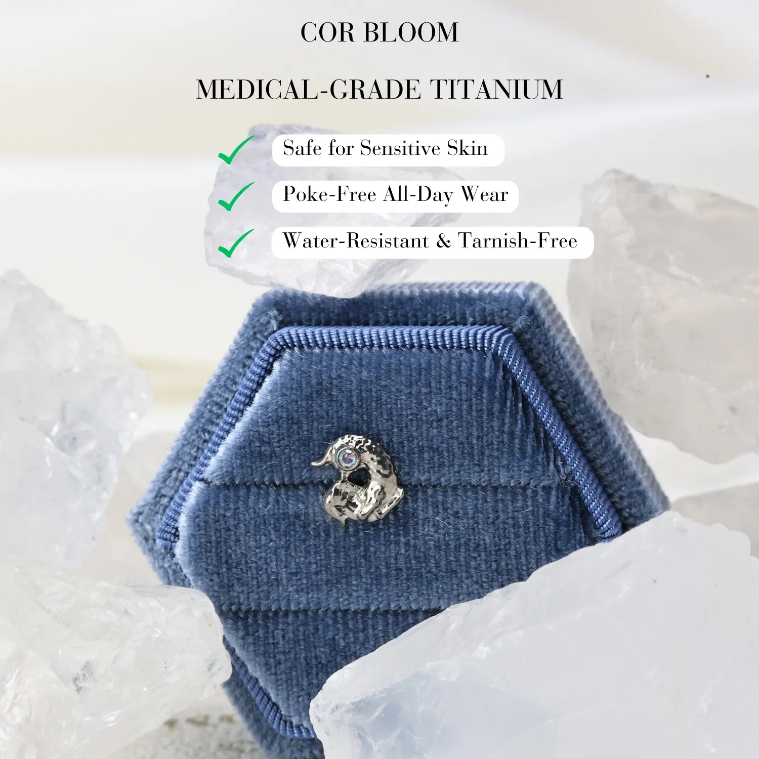 Titanium Capricorn Piercing Stud