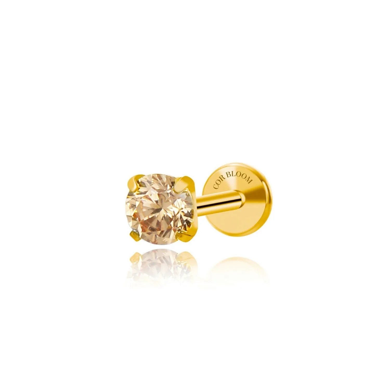 Titanium Multisize Champagne Stud (Push Pin)