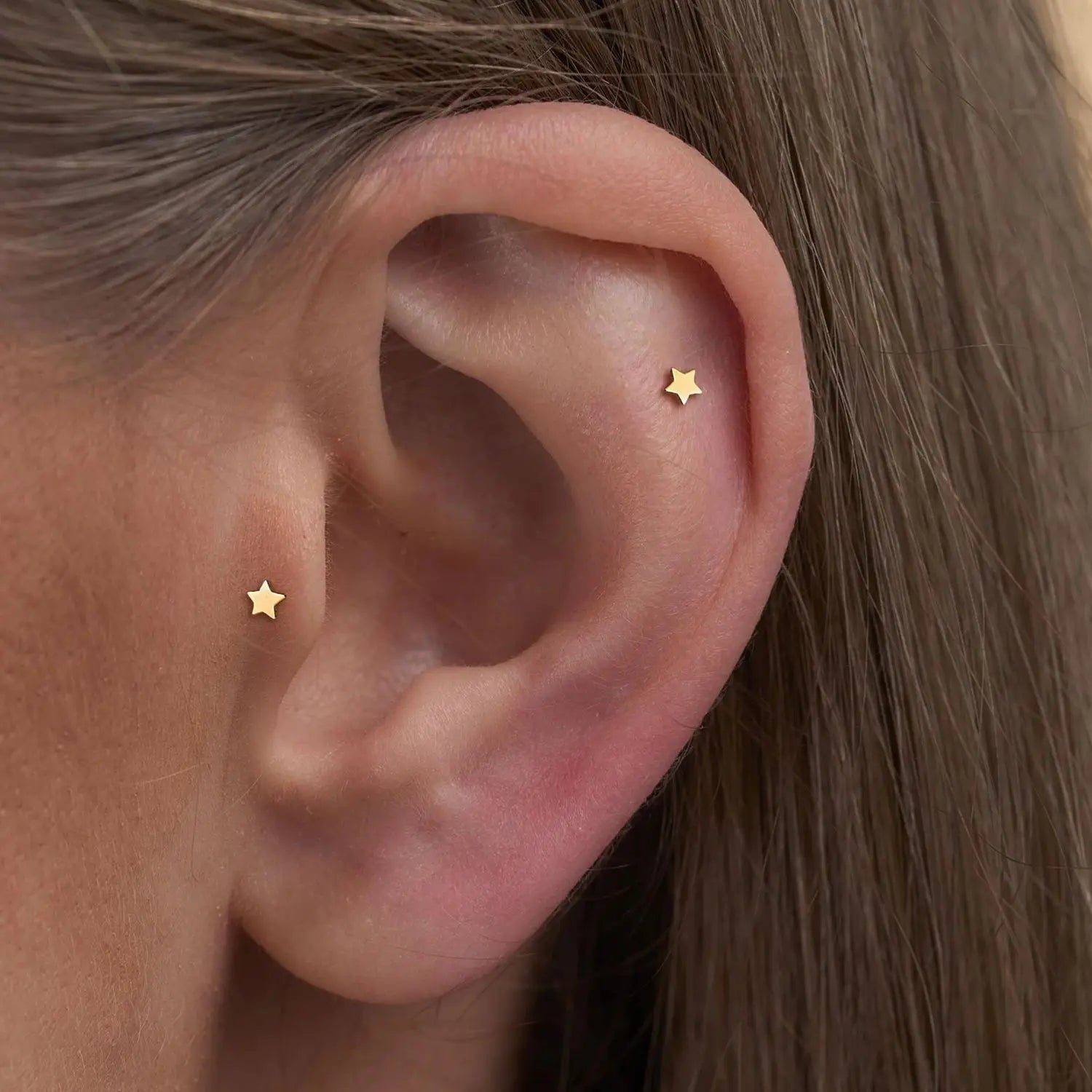 Titanium Mini Star Flat Back Stud