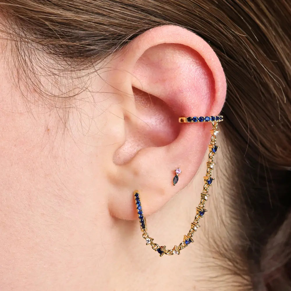 Titanium Eve Mini Marquise Stud - A Spark of Fire & A Touch of Ocean
