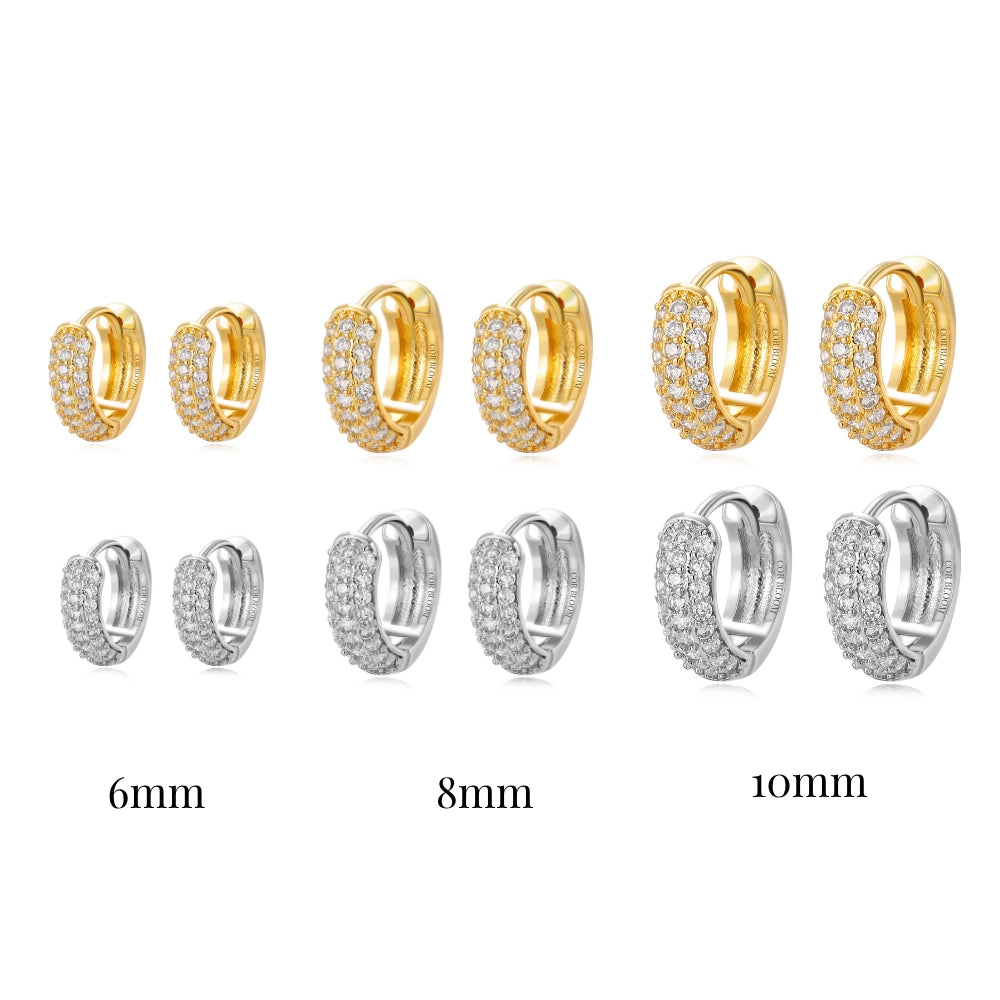 Lysander Pave Diamond Hoop Earrings
