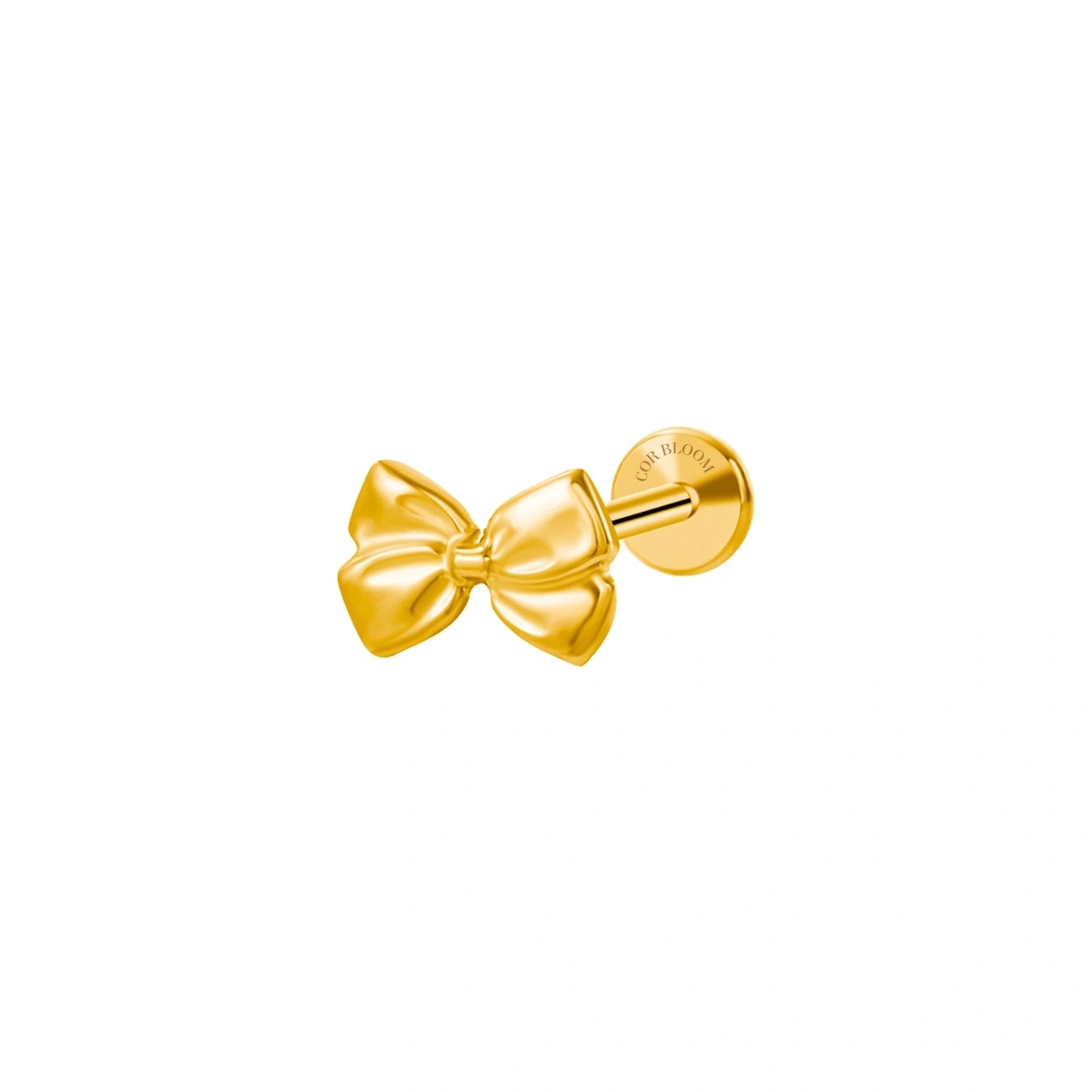 Titanium Ribbon Bowtie Piercing Earring