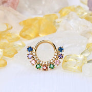 Vada Rainbow Square-Cut Gemstone Clicker