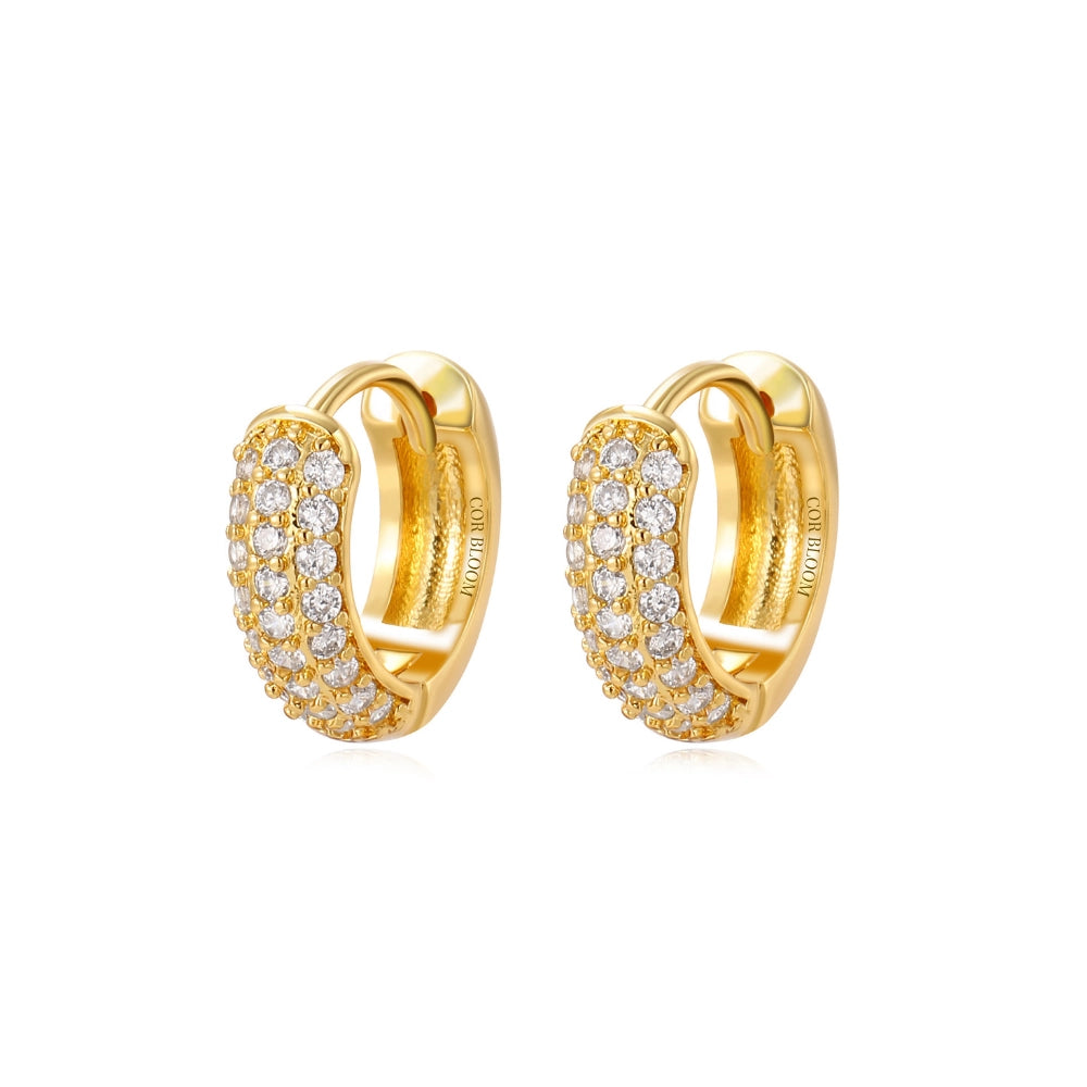 Lysander Pave Diamond Hoop Earrings