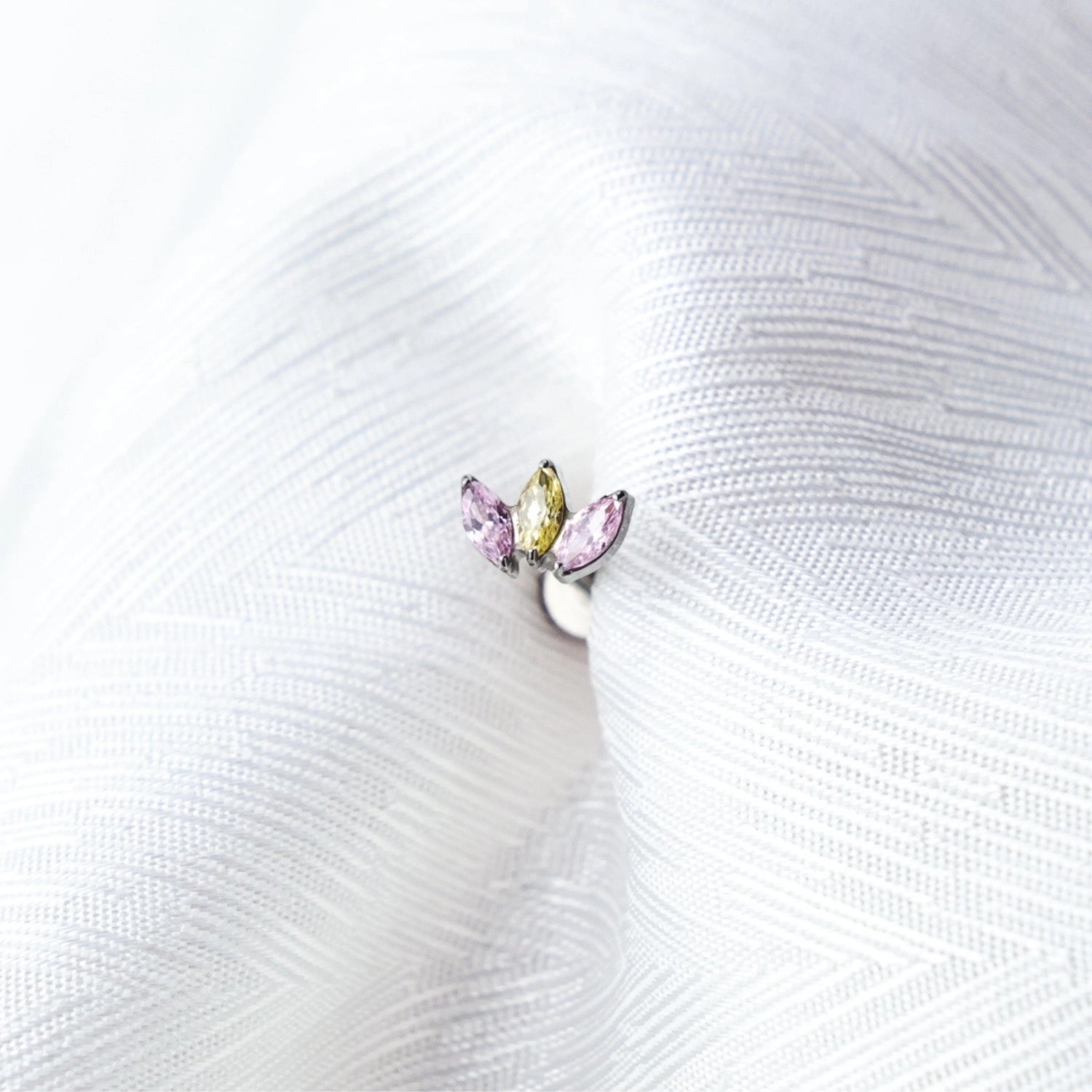 Titanium Dafni Mini Three-Petal Stud - Spring