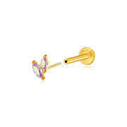 Titanium Akosua Mini Duo Petal AB Stud