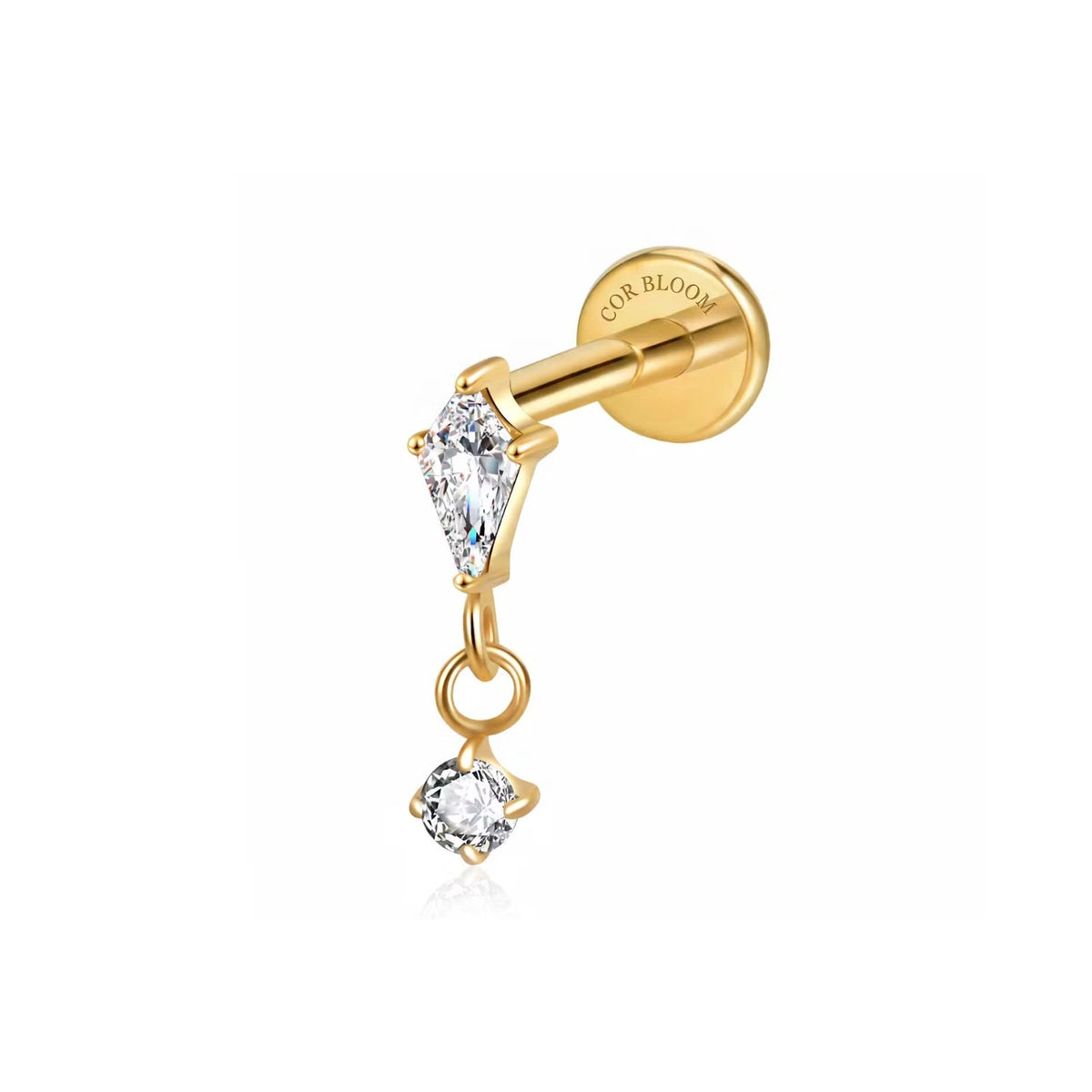 Titanium Lucy Dangling Kite Stud