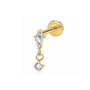 Titanium Lucy Dangling Kite Stud