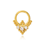 Titanium Trinity Diamond Septum Clicker | Daith Hoop