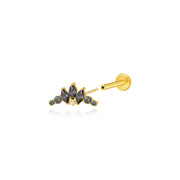Titanium Aila Crown Stud - Dark Iridescent