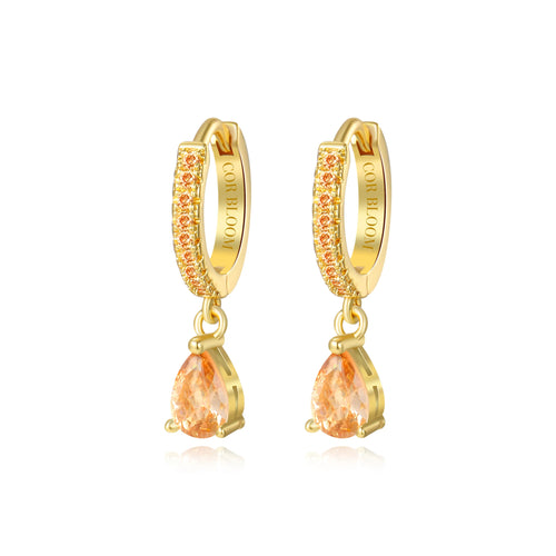 Champagne Perry Waterdrop Hoop Earrings