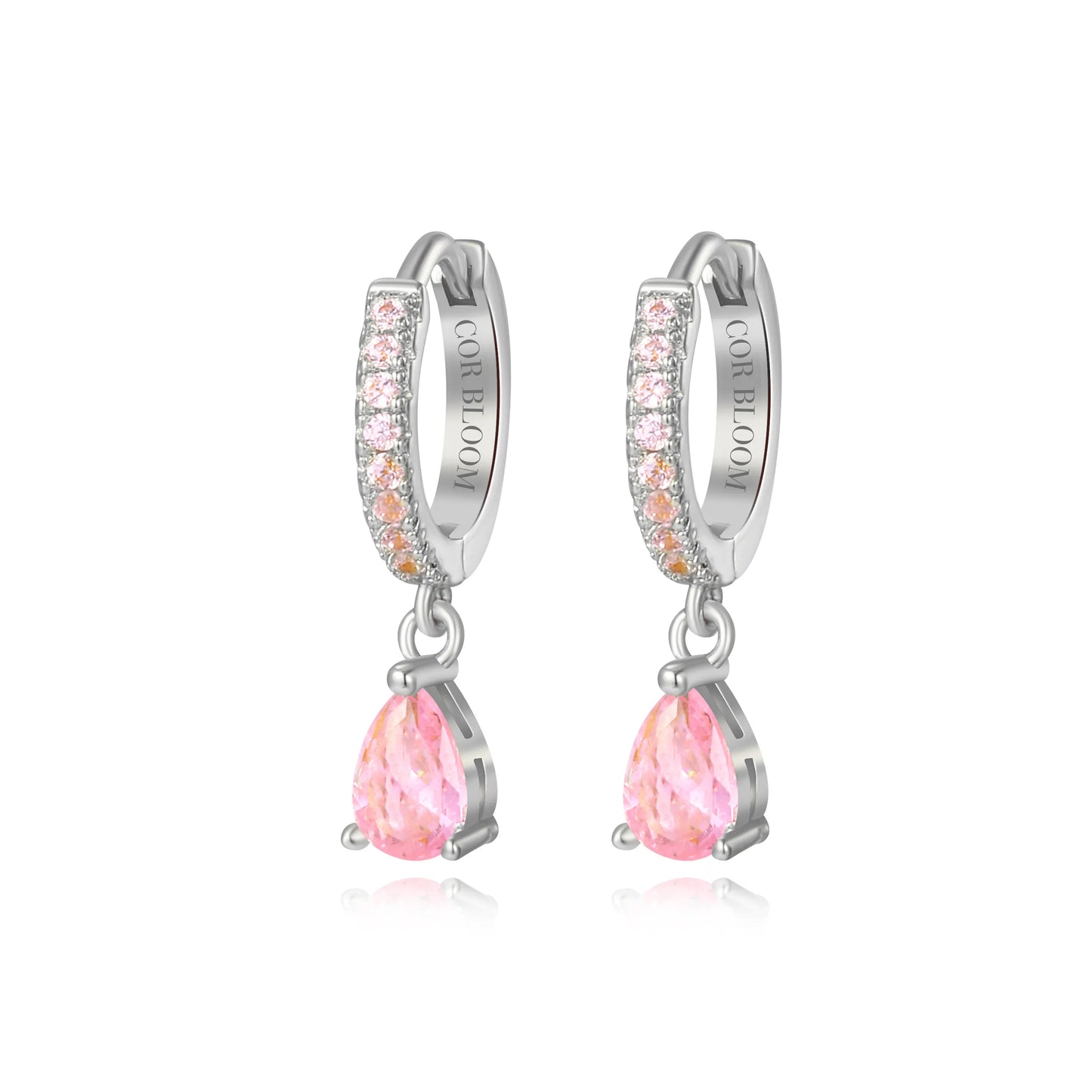 Pink Perry Waterdrop Hoop Earrings