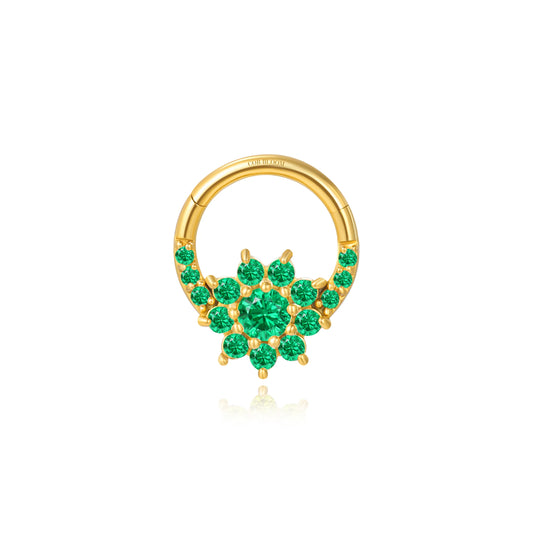 Emery Green Emerald Sunflower Clicker