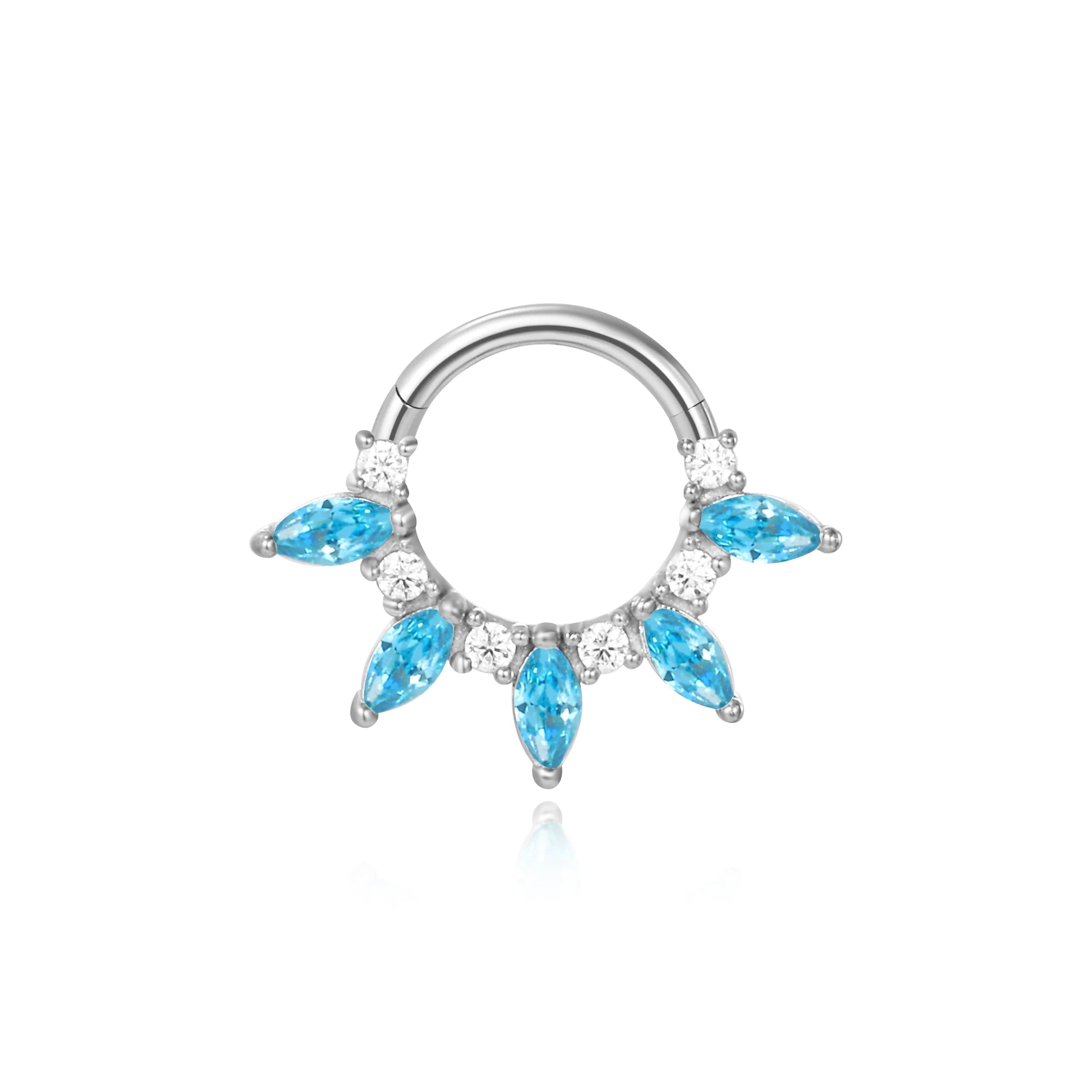 Gracelynn Aquamarine Marquise Gemstone Clicker