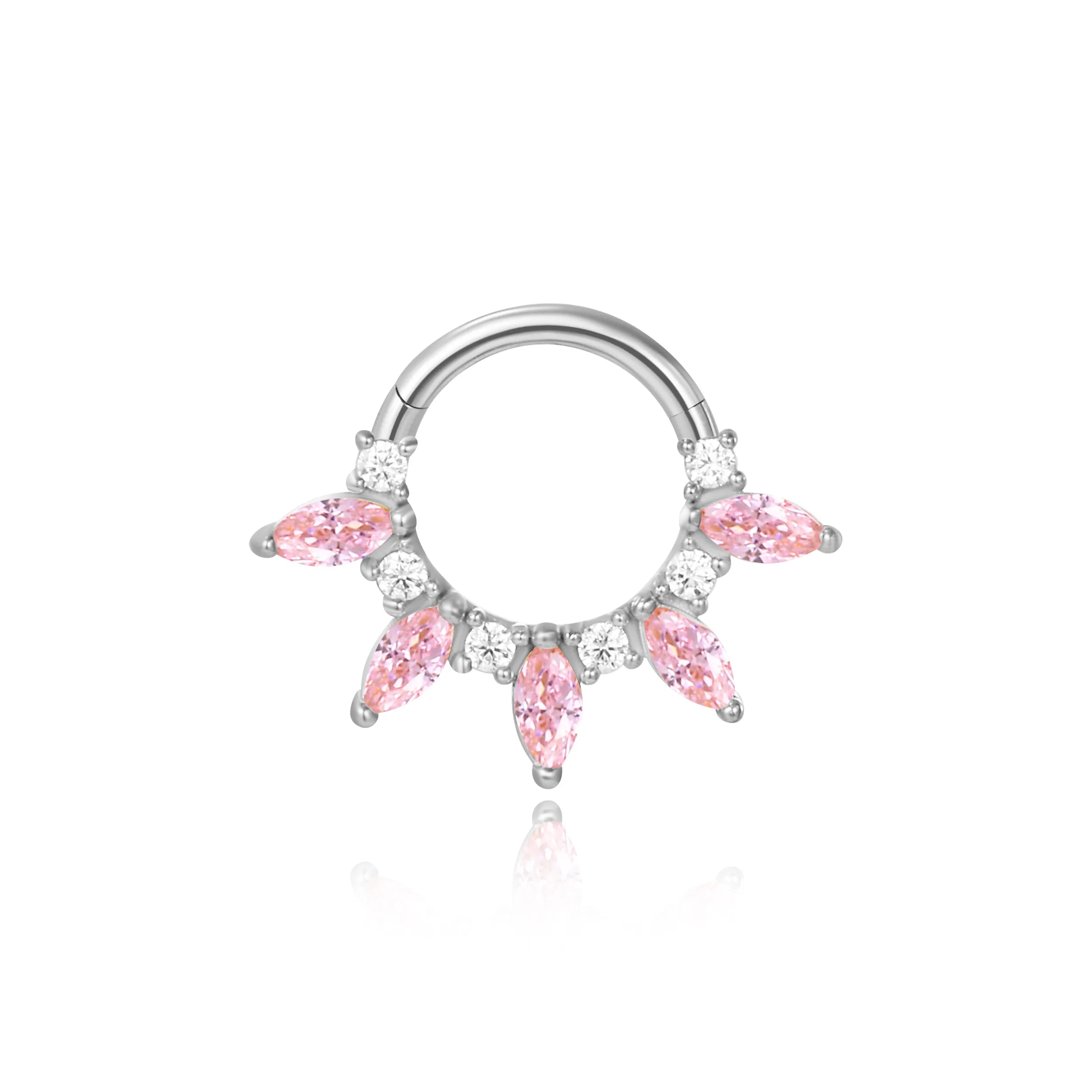 Gracelynn Pink Marquise Gemstone Clicker