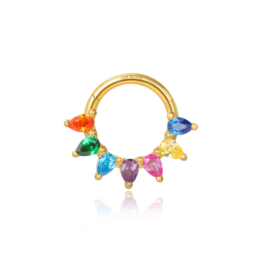 Daleyza Rainbow Pear-Cut Gemstone Clicker