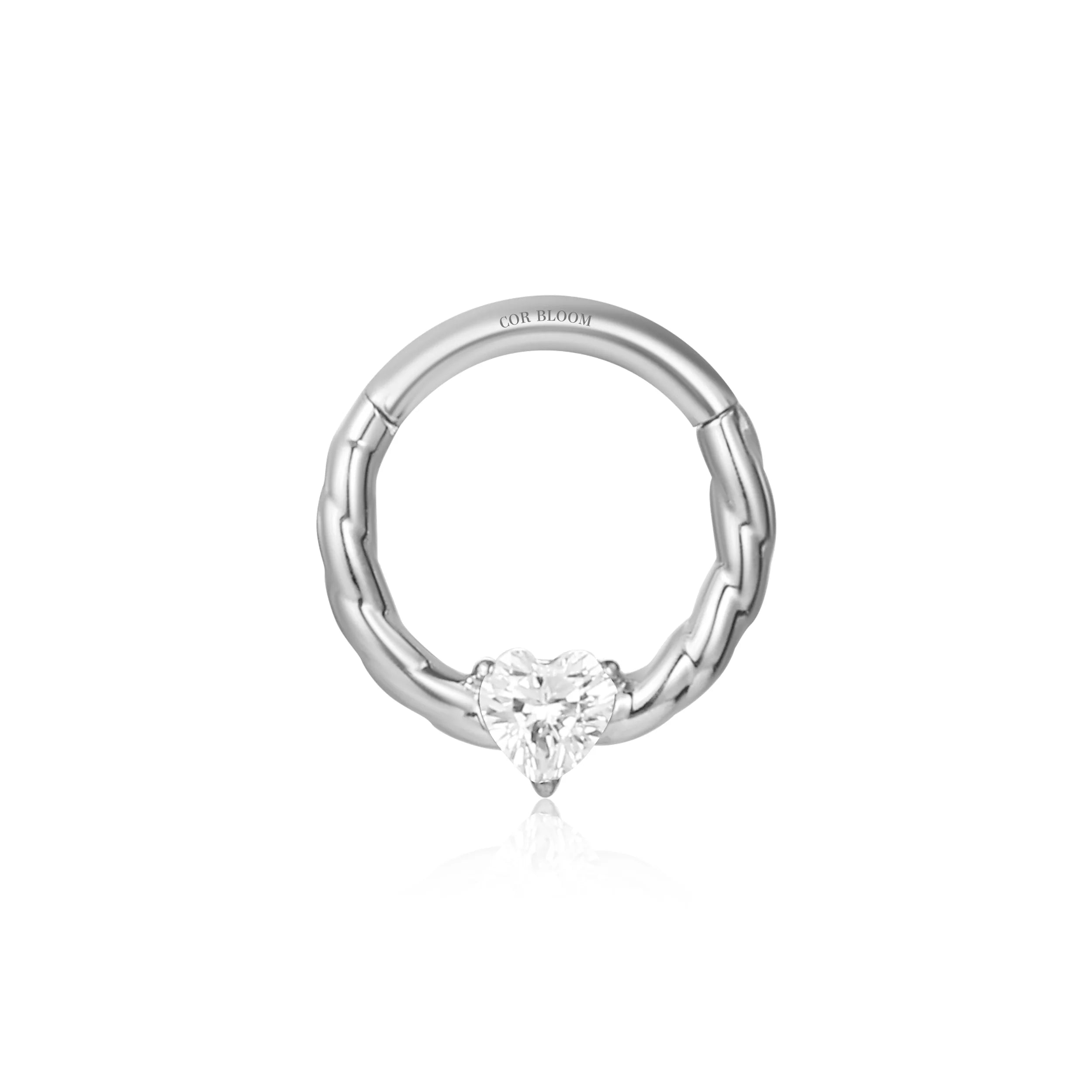 Titanium Cosmo Diamond Heart Clicker
