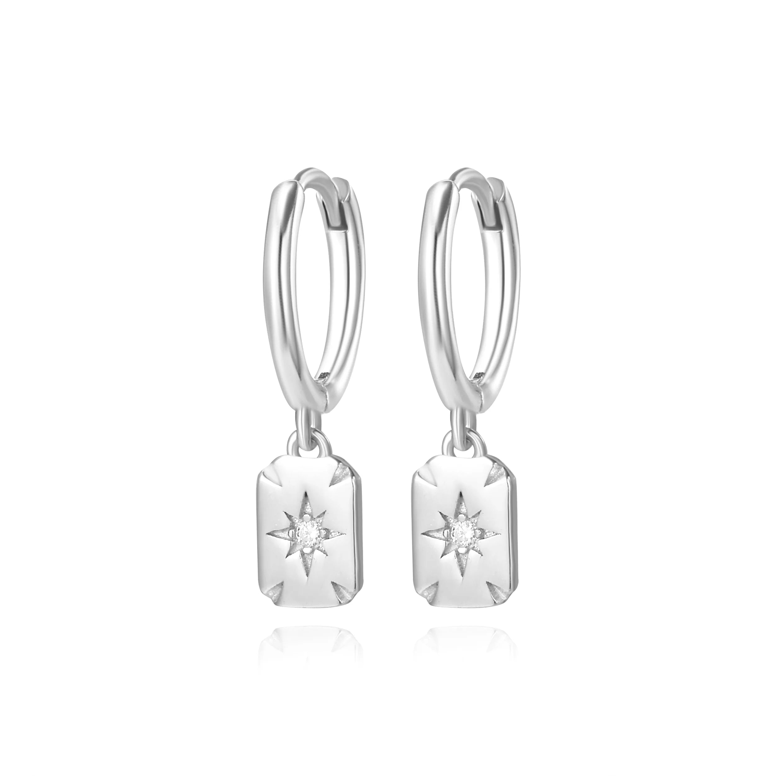 Polaris Northern Star Hoop Earrings