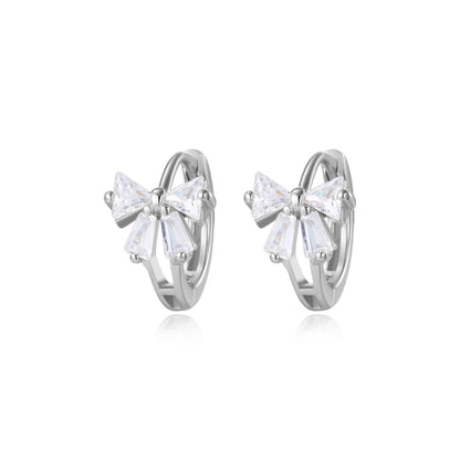 Yelena Diamond Bow Hoop Earrings