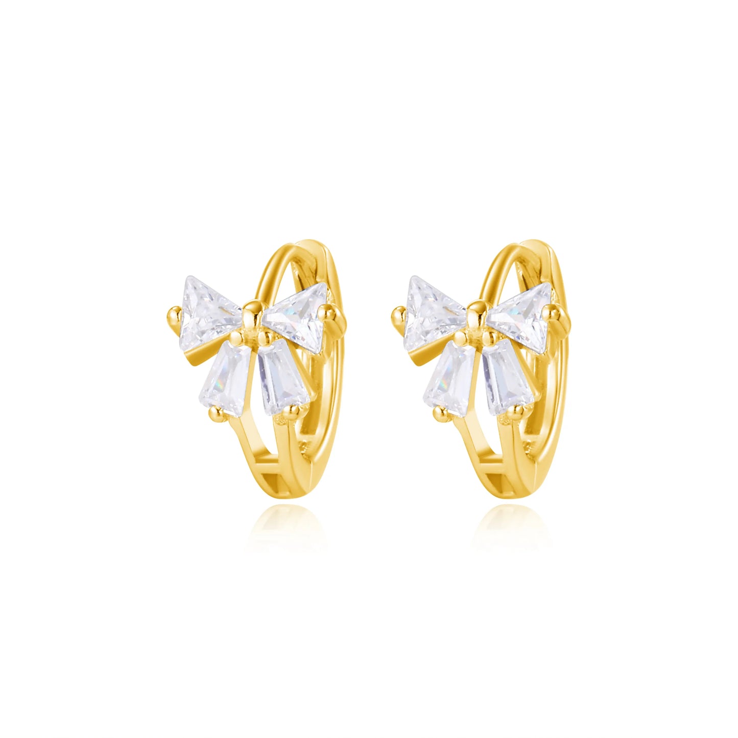 Yelena Diamond Bow Hoop Earrings